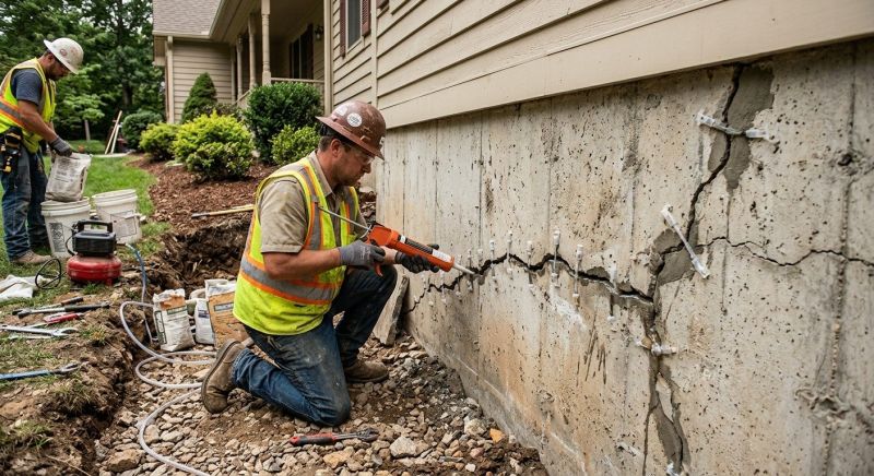 Cracked Foundation Repair in Bonaire, GA
