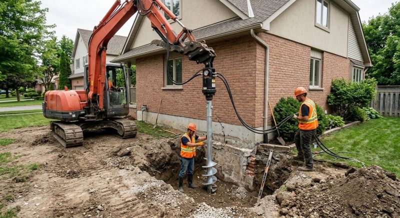 Helical Pile Installation in Macon, GA