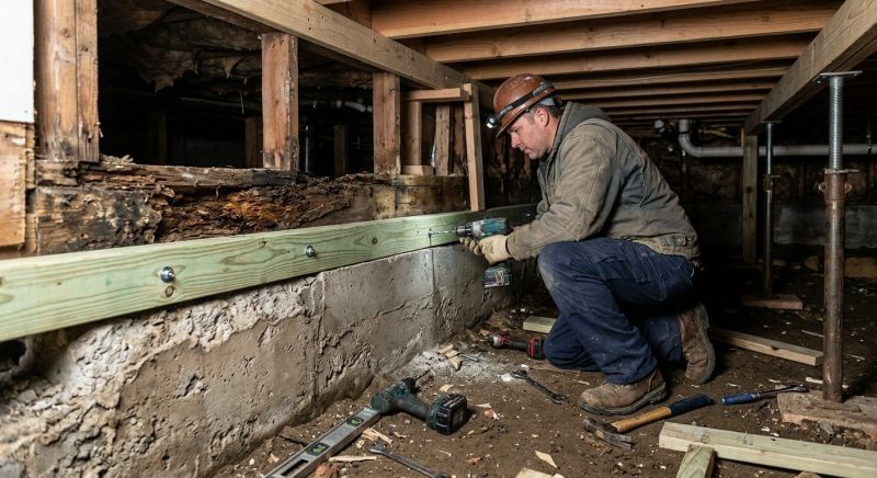 Sinking Foundation Repair in Byron, GA